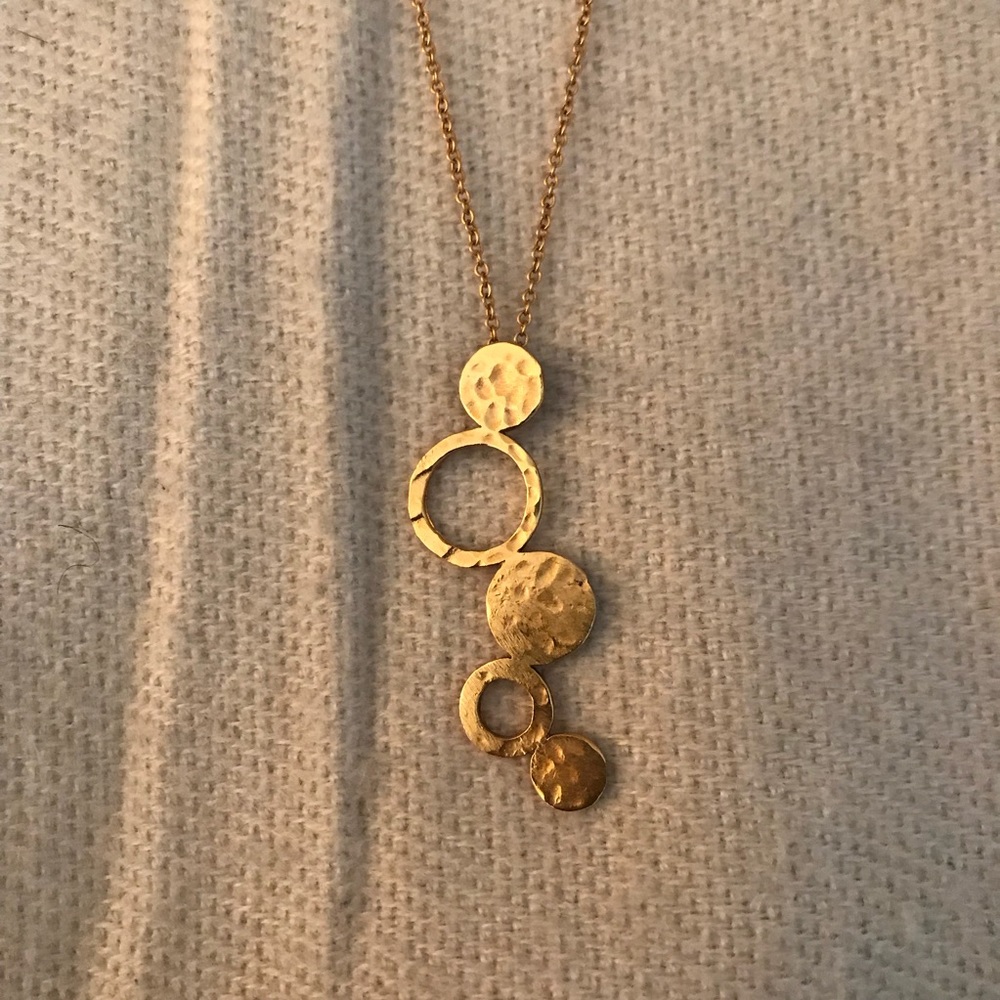 Gold Plated Circles Necklace